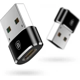 Adaptateur USB-C vers USB-A Mini Baseus haut d&eacute;bit pour appareils compatibles - Noir