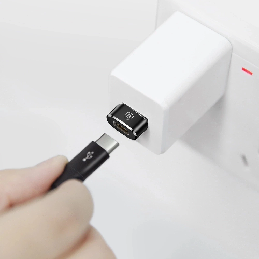 Adaptateur USB-C vers USB-A Mini Baseus haut d&eacute;bit pour appareils compatibles - Noir