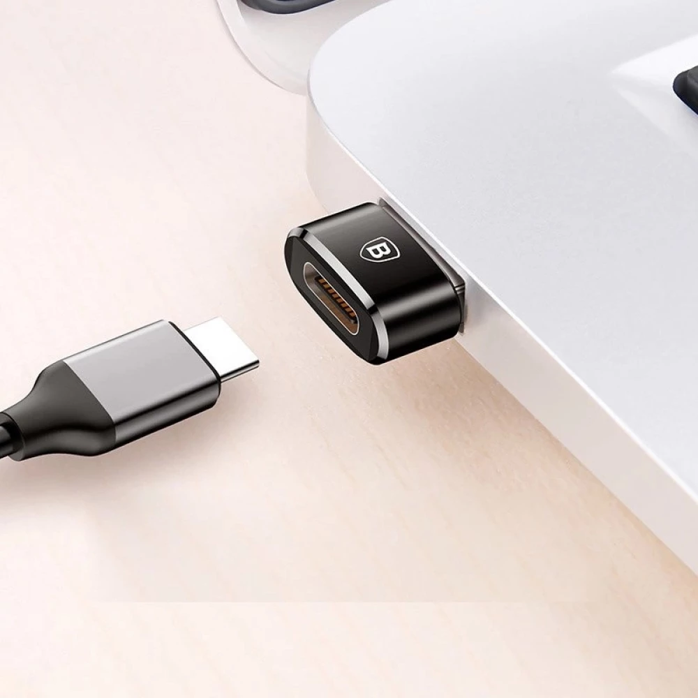 Adaptateur USB-C vers USB-A Mini Baseus haut d&eacute;bit pour appareils compatibles - Noir