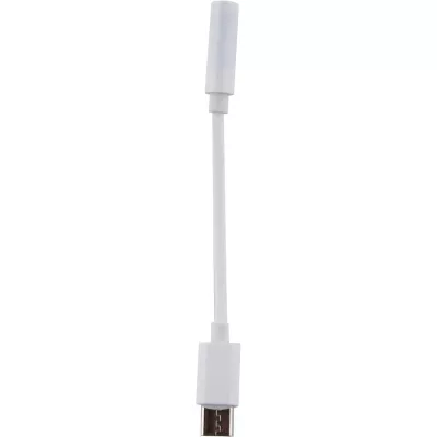Adaptateur USB-C vers AUX 3.5 mm - Connexion audio Smartphone/Portable/Tablette - Blanc