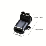 Universal-Ladeadapter für Garmin-Uhren mit Lightning-Anschluss  - Schwarz