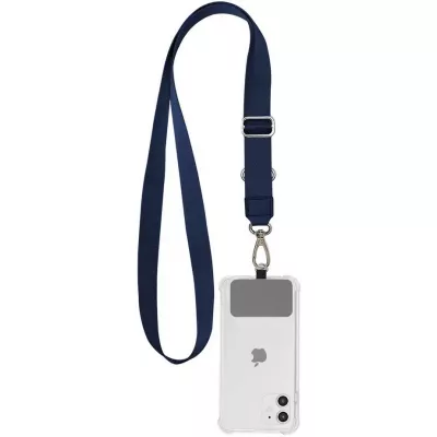 Adaptateur de lanière universel pour les coques de smartphone, les porte-clés, les appareils photo et plus - Bleu