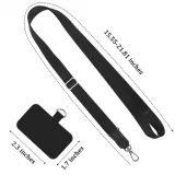 Universal Halsband Adapter für Smartphone-Hüllen, Schlüsselanhänger, Kameras und mehr - Schwarz