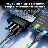 USB 3.0 Multiport-Adapter 180&deg; Rotierend 4 in 1 (3x USB-A / 1x USB-C) Kompakt f&uuml;r PC-Zubeh&ouml;r - Schwarz