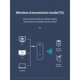 Bluetooth 5.0 Audio-Adapter 3,5 mm Dual-Funktion Sender Empfänger USB wiederaufladbar - Schwarz