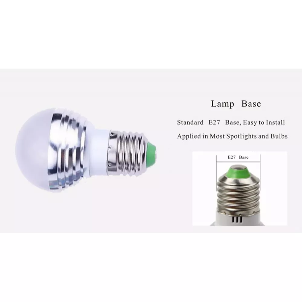 Ampoule de couleur LED E27 - 16 couleurs différentes, télécommande sans fil incluse