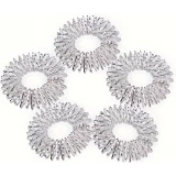 Anti-Stress Sensorik-Ringe für Finger-Massage (10 Stück, für beide Hände) - Silber