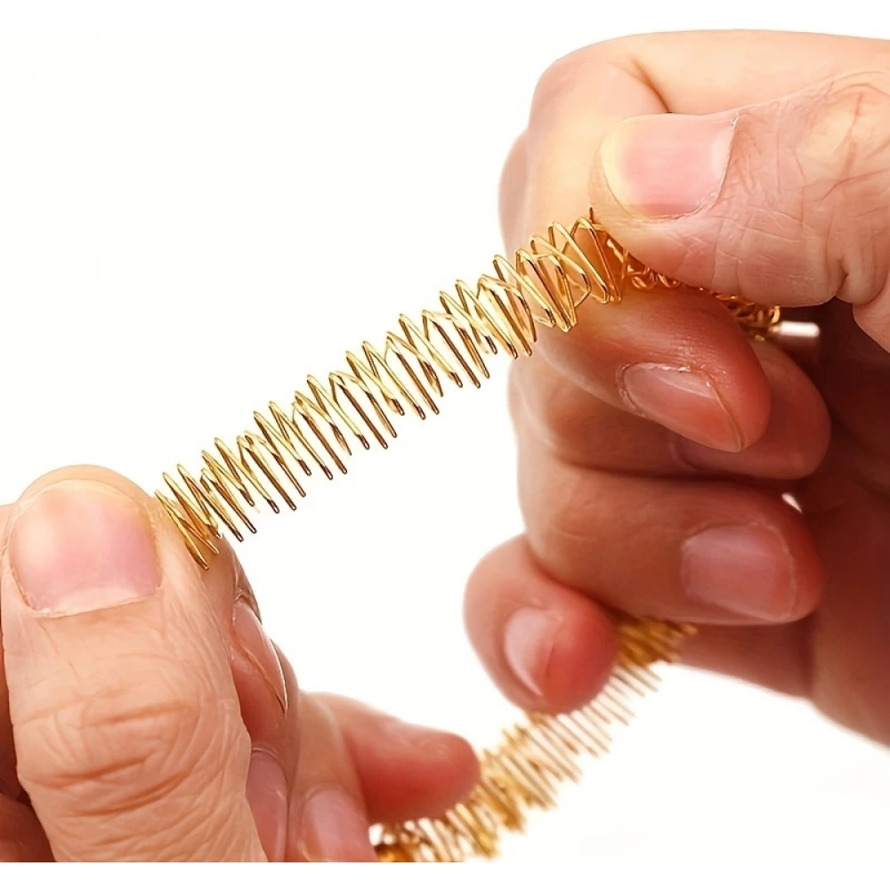 Anti-Stress Sensorik-Ringe für Finger-Massage (10 Stück, für beide Hände) - Silber
