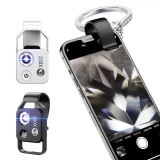 Apexel APL-MS002 Clip zoom optique microscopique 200x universel avec lumière LED intégrée - Noir