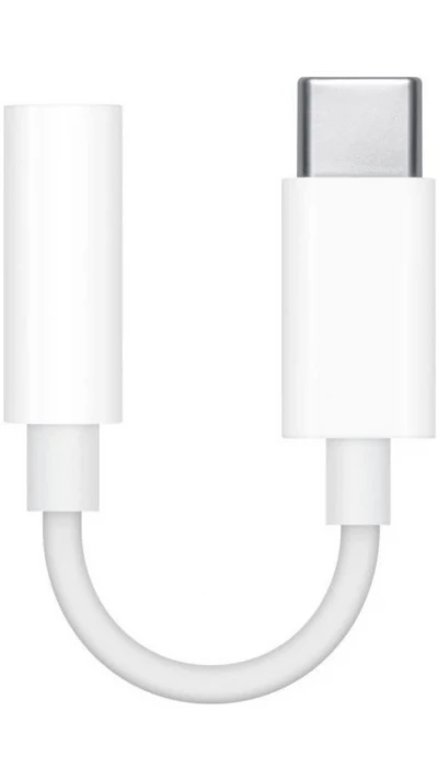 Apple adaptateur audio original AUX 3.5mm vers USB-C pour iPhone et iPads - Blanc