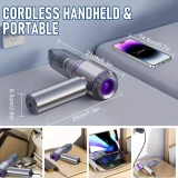 Aspirateur portable / compresseur à air 4 en 1 haute puissance 20000PA mini sans fil rechargeable pour voiture / maison / bureau