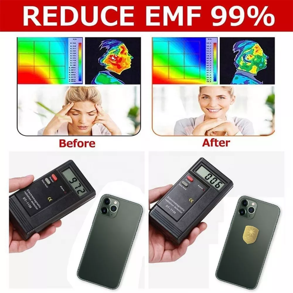 Autocollant anti-radiation CAMAZ REM bloqueur radiation électromagnétiques - Or