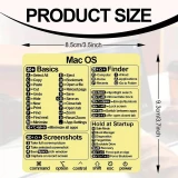 Autocollant de raccourcis pratique et transparent pour Mac OS - Les raccourcis clavier les plus importants