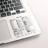 Autocollant de raccourcis pratique et transparent pour Mac OS - Les raccourcis clavier les plus importants