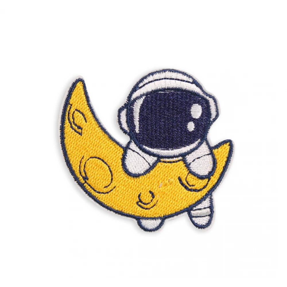Autocollant sticker pour téléphone/tablette/ordinateur brodé en 3D - Astronaut halfmoon