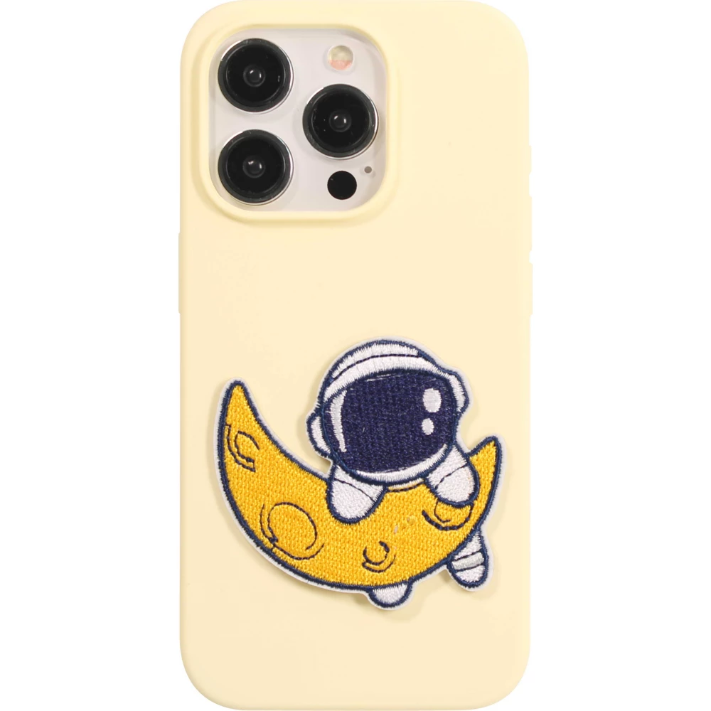 Autocollant sticker pour téléphone/tablette/ordinateur brodé en 3D - Astronaut halfmoon
