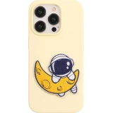 Autocollant sticker pour téléphone/tablette/ordinateur brodé en 3D - Astronaut halfmoon