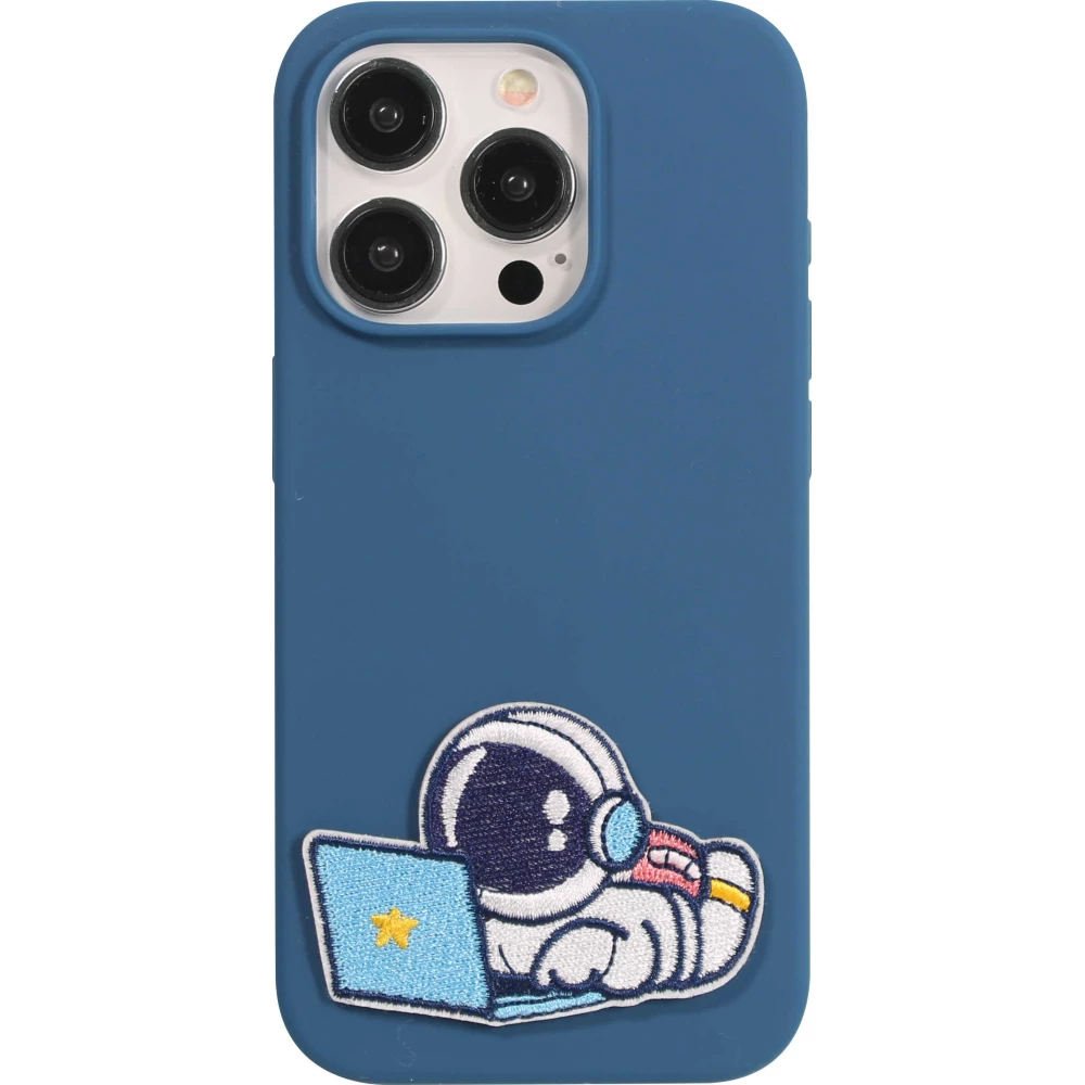 Sticker Aufkleber für Handy/Tablet/Computer 3D gestickt - Astronaut with laptop