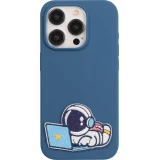 Sticker Aufkleber für Handy/Tablet/Computer 3D gestickt - Astronaut with laptop