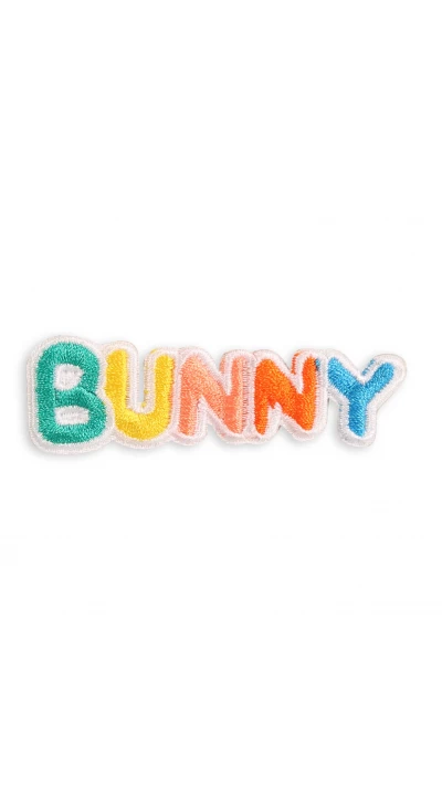 Autocollant sticker pour t&eacute;l&eacute;phone/tablette/ordinateur brod&eacute; en 3D - BUNNY arc en ciel