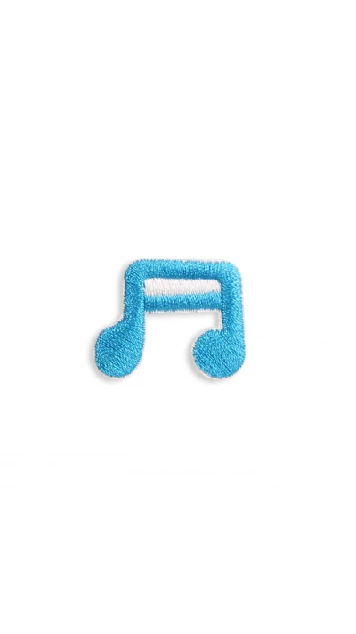 Autocollant sticker pour t&eacute;l&eacute;phone/tablette/ordinateur brod&eacute; en 3D - Blue music note