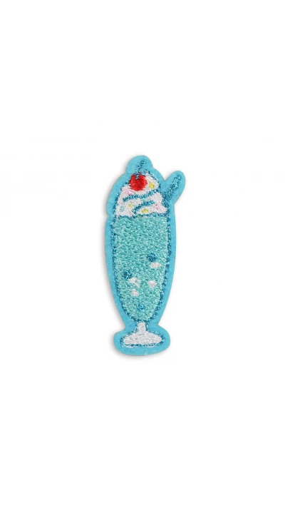 Autocollant sticker pour t&eacute;l&eacute;phone/tablette/ordinateur brod&eacute; en 3D - Blueberry Ice Cream Drink