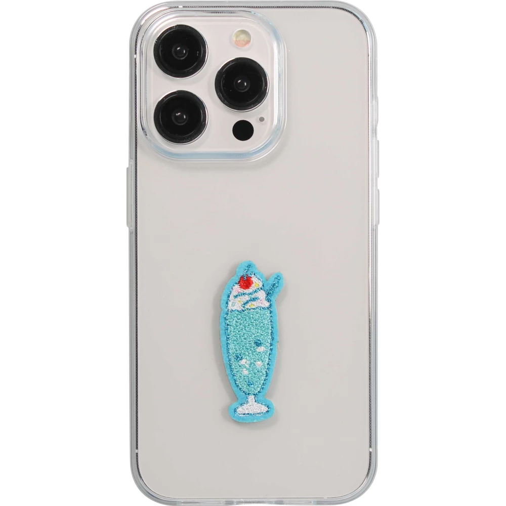 Autocollant sticker pour téléphone/tablette/ordinateur brodé en 3D - Blueberry Ice Cream Drink