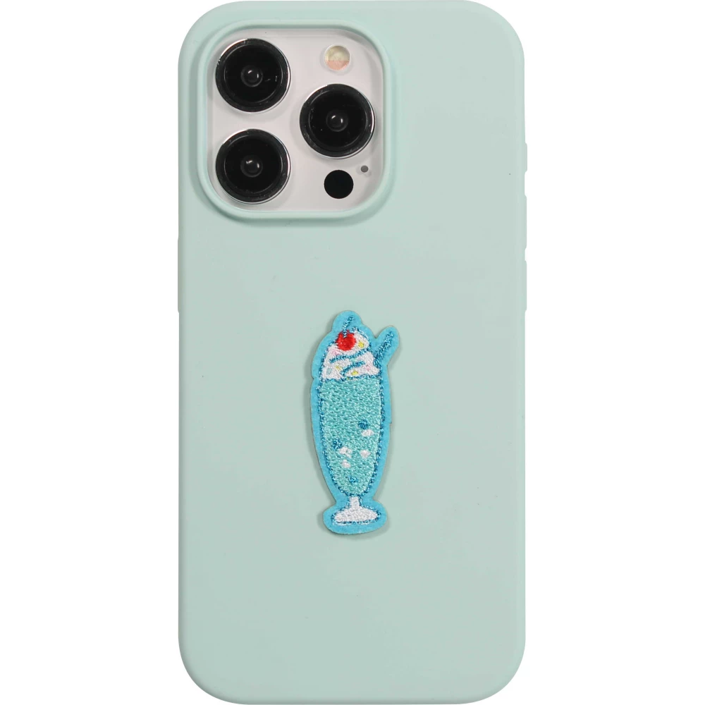 Autocollant sticker pour téléphone/tablette/ordinateur brodé en 3D - Blueberry Ice Cream Drink