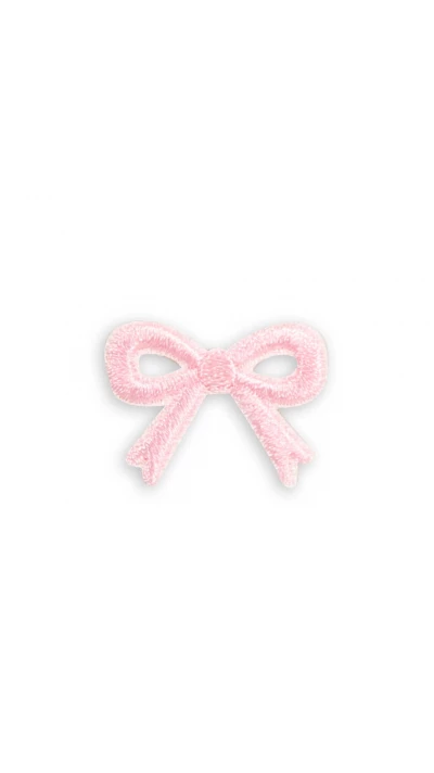 Autocollant sticker pour t&eacute;l&eacute;phone/tablette/ordinateur brod&eacute; en 3D - Boucle rose