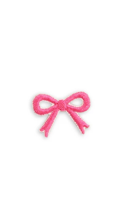 Autocollant sticker pour t&eacute;l&eacute;phone/tablette/ordinateur brod&eacute; en 3D - Boucle rose fonc&eacute;