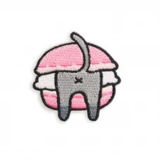 Autocollant sticker pour téléphone/tablette/ordinateur brodé en 3D - Chat dans sandwich