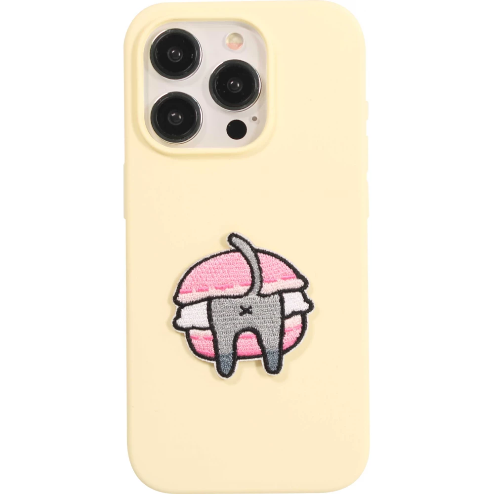 Autocollant sticker pour téléphone/tablette/ordinateur brodé en 3D - Chat dans sandwich