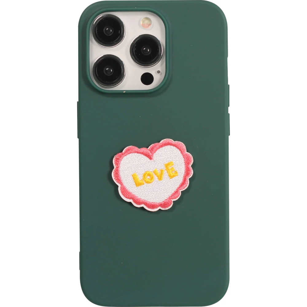 Sticker Aufkleber für Handy/Tablet/Computer 3D gestickt - Herz Love