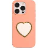 Autocollant sticker pour téléphone/tablette/ordinateur brodé en 3D - Coeur blanc
