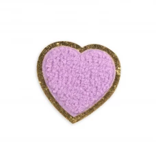 Autocollant sticker pour téléphone/tablette/ordinateur brodé en 3D - Coeur violet