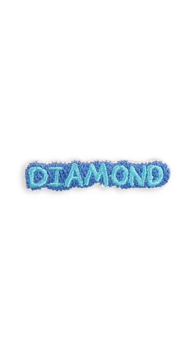 Autocollant sticker pour t&eacute;l&eacute;phone/tablette/ordinateur brod&eacute; en 3D - DIAMOND bleu