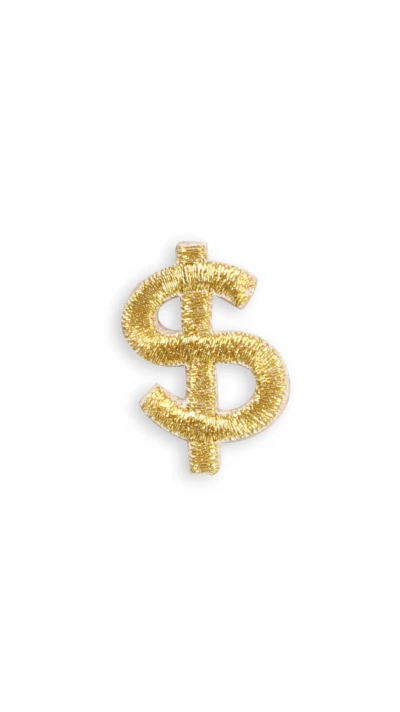 Autocollant sticker pour t&eacute;l&eacute;phone/tablette/ordinateur brod&eacute; en 3D - Dollar sign