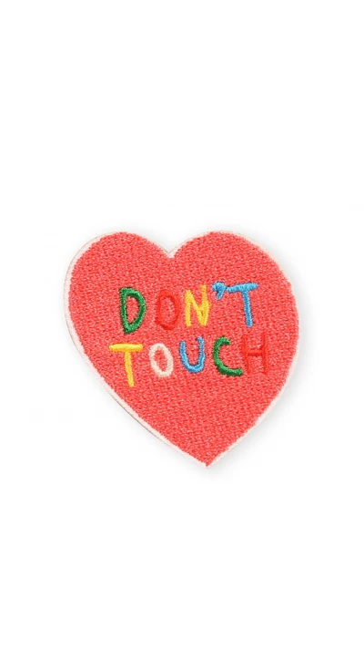 Autocollant sticker pour t&eacute;l&eacute;phone/tablette/ordinateur brod&eacute; en 3D - Dont touch