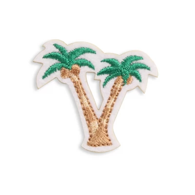 Autocollant sticker pour t&eacute;l&eacute;phone/tablette/ordinateur brod&eacute; en 3D - Double Palmtrees