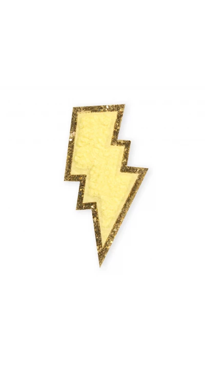 Autocollant sticker pour t&eacute;l&eacute;phone/tablette/ordinateur brod&eacute; en 3D - &Eacute;clair jaune