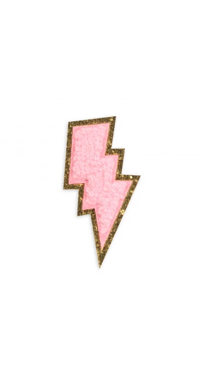 Autocollant sticker pour t&eacute;l&eacute;phone/tablette/ordinateur brod&eacute; en 3D - &Eacute;clair rose