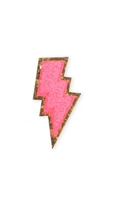Autocollant sticker pour t&eacute;l&eacute;phone/tablette/ordinateur brod&eacute; en 3D - &Eacute;clair rose