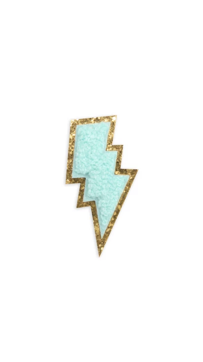 Autocollant sticker pour t&eacute;l&eacute;phone/tablette/ordinateur brod&eacute; en 3D - &Eacute;clair turquoise