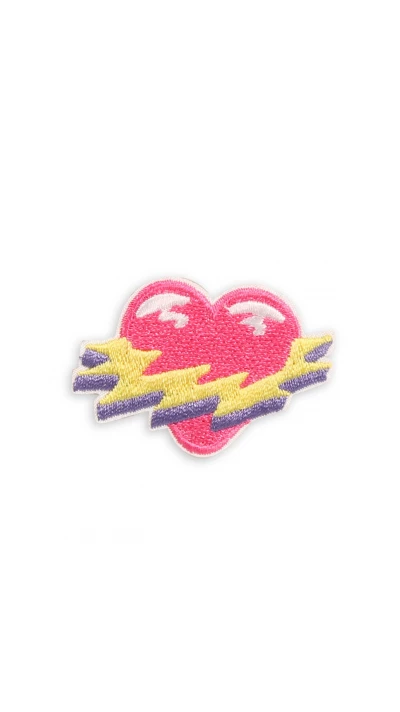 Autocollant sticker pour t&eacute;l&eacute;phone/tablette/ordinateur brod&eacute; en 3D - Flashing heart