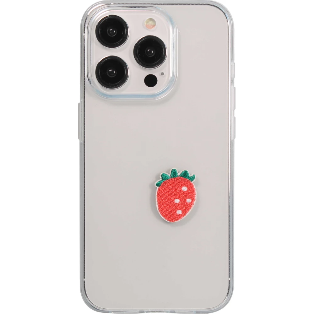 Sticker Aufkleber für Handy/Tablet/Computer 3D gestickt - Fresh Strawberry