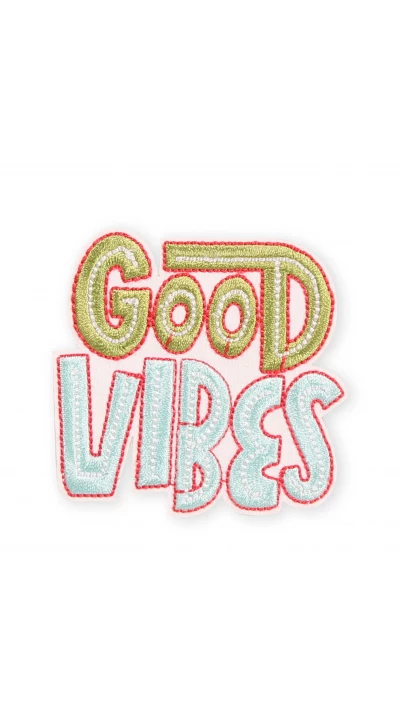Autocollant sticker pour téléphone/tablette/ordinateur brodé en 3D - Good vibes