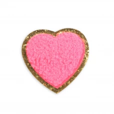 Autocollant sticker pour téléphone/tablette/ordinateur brodé en 3D - Heart rose