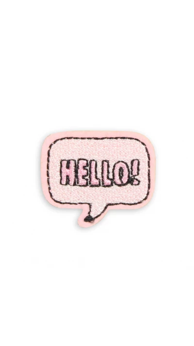 Autocollant sticker pour t&eacute;l&eacute;phone/tablette/ordinateur brod&eacute; en 3D - Hello! Bubble
