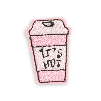 Autocollant sticker pour t&eacute;l&eacute;phone/tablette/ordinateur brod&eacute; en 3D - It is hot cup