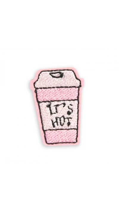 Autocollant sticker pour t&eacute;l&eacute;phone/tablette/ordinateur brod&eacute; en 3D - It is hot cup